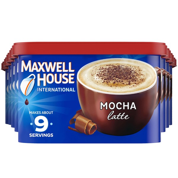 Maxwell House International Mocha Latte Café-Style Instant Coffee Beverage Mix (8 ct Pack, 8.5 oz Canister)