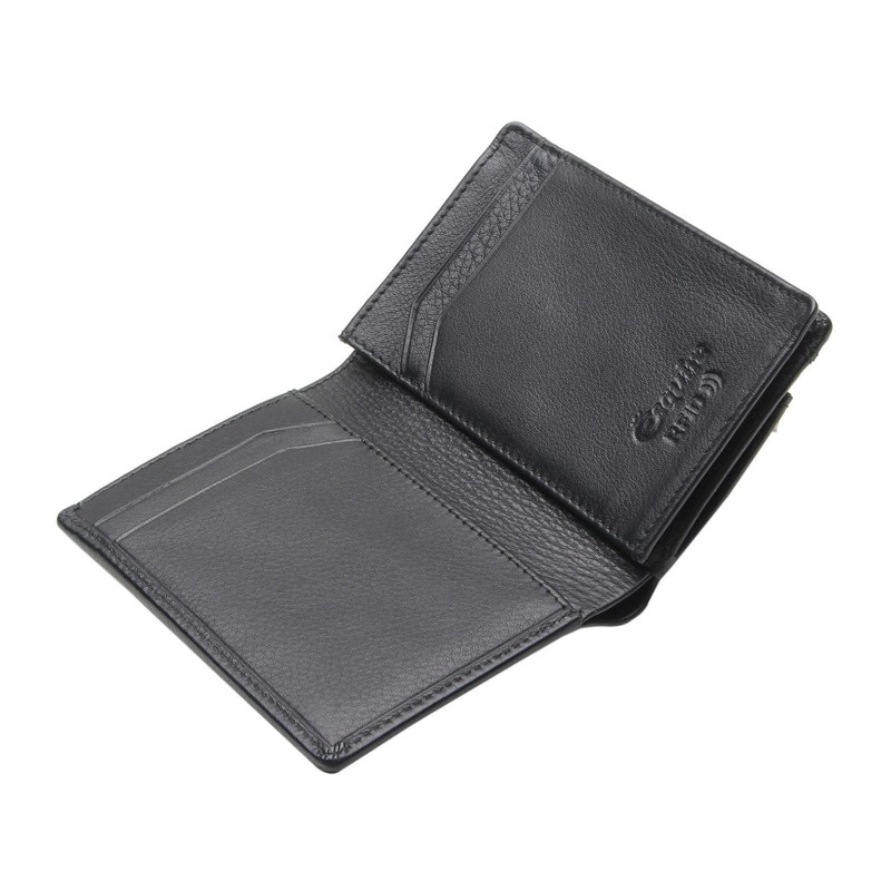 Esquire Oslo RFID Leather Credit Card Holder 7.5 cm, black,