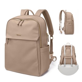 GOLF SUPAGS Women Backpack Casual Daypack for Work Travel College Backpack Purse Fits 15.6 Inch Notebook (Champagne), champagne color upgrade, 15.6 inches