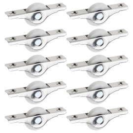 eMagTech 20PCS 25mm Small Wheel Casters Nylon Castors with Metal Top Plate Non-Swivel Fixed Hard Wheels for Furniture Drawer Trolley Luggage Chair Tool Box