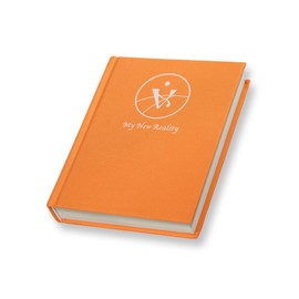 Gratitude Journal for Healing, Affirmations, Manifestations - Create a New Reality with Guided Journal - Undated, Lasts 6 months, Hardcover in Linen Fabric by Jay Venera (Orange Sunset)