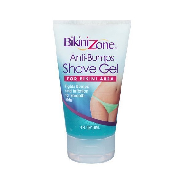 Bikini Zone Anti-Bumps Shave Gel For Bikini Areas, 4 Fl Oz