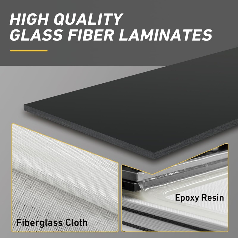 FANCYWING G10 Fiberglass Sheet, 305X305X1.0MM Glass Fiber Composite Laminate Board,