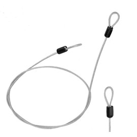 Bicycle Security Cable Lock, Double Loop Stainless Steel Wire, External Cable Lock for Bikes and Scooters (Sliver)