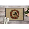 Caroline's Treasures DAC2326JMAT Borzoi Christmas Flowers Doormat Front Door Mat