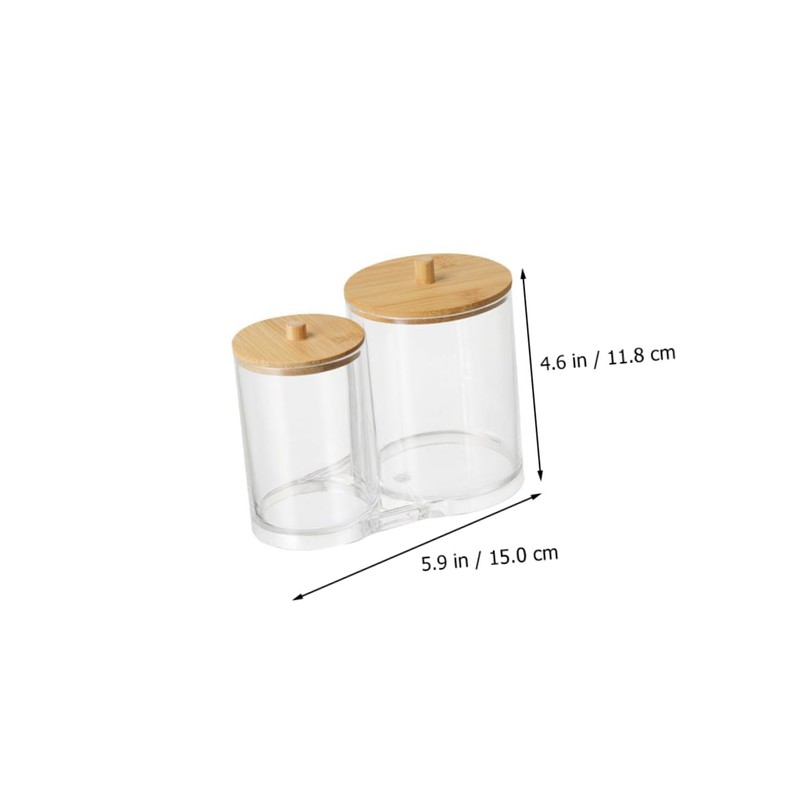 ULTECHNOVO 2pcs Cosmetic Cotton Storage Box with Home Bathroom Kitchen