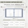 Heavy Duty Curtain Rod 36 to 120 Inches (3-10 ft)，1-Inch