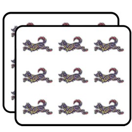 Dog Animal Doodle Waves Pattern Art Decor 2" Each Sticker for Scrapbooking, Calendars, Arts, Kids DIY Crafts, Album, Bullet Journals 18 Pack