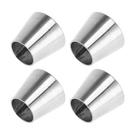 Motoforti Mandrel Exhaust Bend Elbow Concentric Reducer Car Exhaust Pipe Tubing Piping Adapter 1" OD to 1.5" OD 304 Stainless Steel Silver Tone 4 Pcs