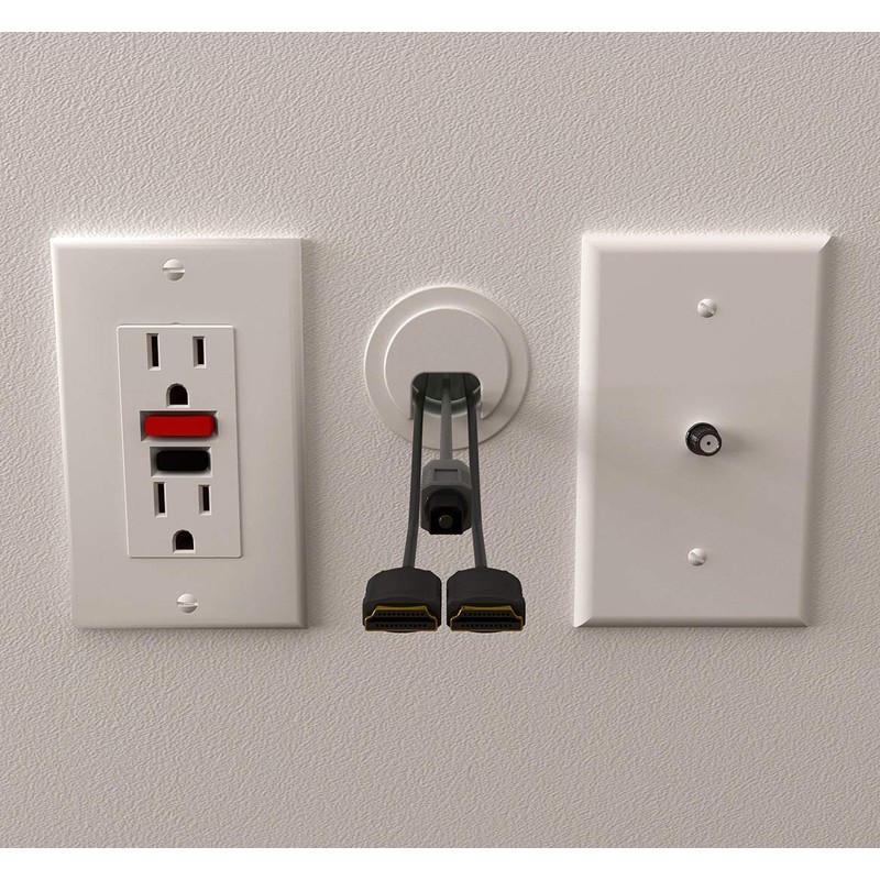 Twist Lock Grommet (1-Pack White) Cable, Wire & Cord Management