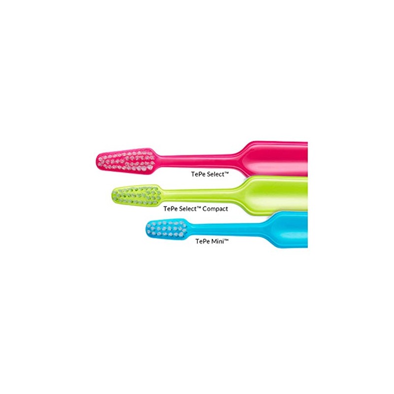 TePe Select Compact Toothbrushes, 25 Count (Compact Extra Soft)