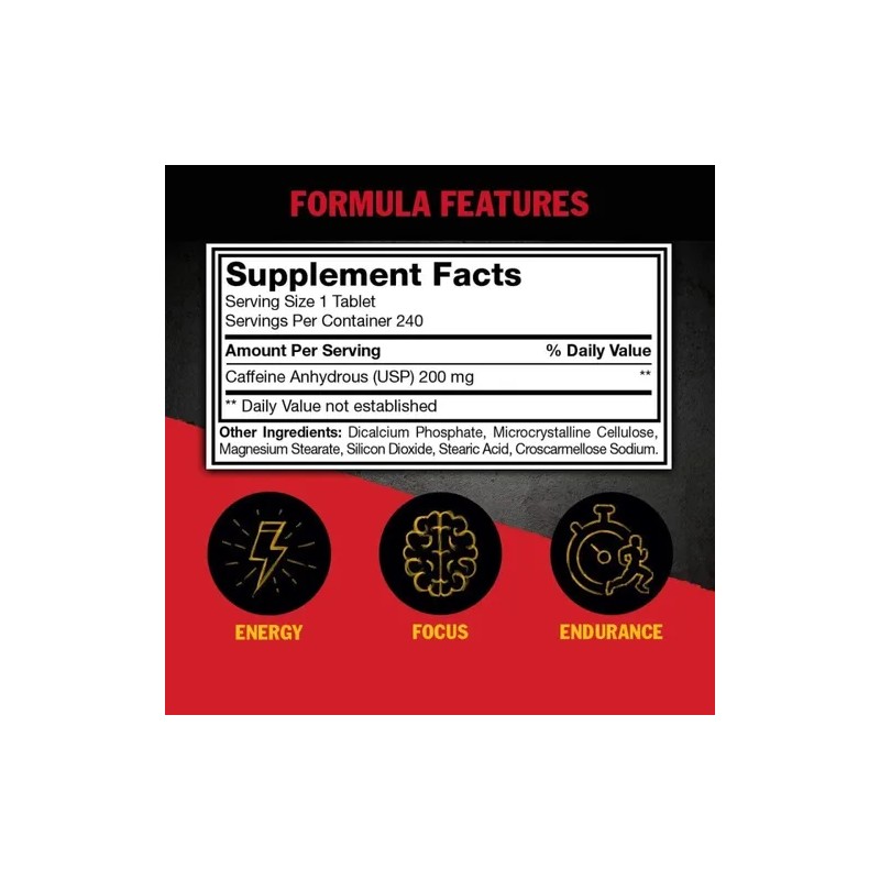 Cafeina Mutant Caffeine 240 Tabs Energia Pre Entreno Sf Cf2