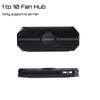 upHere 10-Port 6PIN SATA RGB Hub with 21-Key Remote Control/Splitter