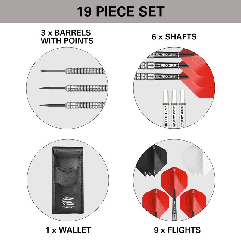 TARGET Darts Artemis 22G Tungsten Steel Tip Darts Set -