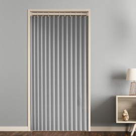 Momooda Blackout Door Way Privacy Curtain for and Closets Room Divider, Pleated Folding Invisible Magnetic Thermal Insulated Door Curtain, 1 Panel, Grey, 31" x 79"