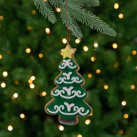 Northlight Glittered Christmas Tree Cookie Ornament, 4.75", Green
