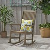 Great Deal Furniture Myrna Outdoor Acacia Wood Rocking Chair, Gray