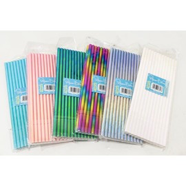 LYLAC HOMEWARE 25PCS Paper Straws Laser ASST COLS