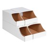 Aviditi Stackable Corrugated Cardboard Storage Bins Pack of 50