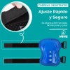 Set 6 Equipo De Protección Para Patinar, Bicicleta Patineta Azul