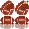 JOYIN 72 Pcs 10" Football Paper Plates, Disposable Football-Shaped Party