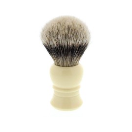 West Coast Shaving Lantern Shaving Brush, Silvertip, Ivory-Colored, 24mm