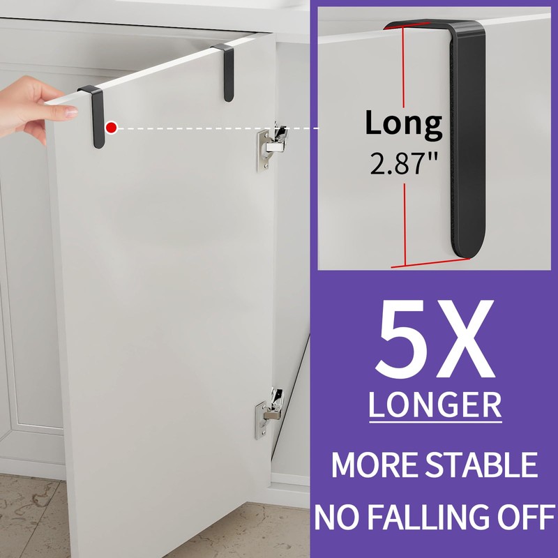 Over Cabinet Towel Holder, 2 Pack Kitchen Cabinet Door Towel