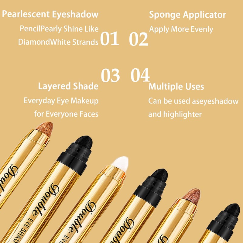 Eyeshadow Stick Set, 3 Colours Eyeshadow Pen, Eyeshadow Stick Glitter,