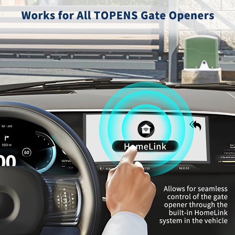 TOPENS HLR01 HomeLink Compatible Universal Receiver with Remote Control Transmitter
