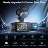 METEESER 360 Degree View 3 Channel Dash Cam,IPS 1080P Dash