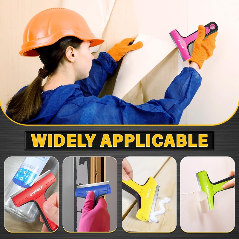 DIYSELF 1 Pack Razor Blade Scraper, Window Scraper with Razor