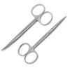 2 Iris Scissors 4.5" Curved & Straight Surgical Dental Instruments