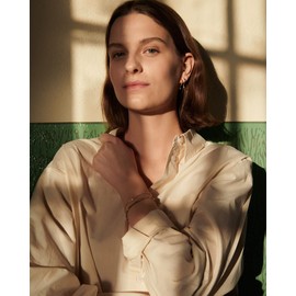 Pernille Corydon Rainbow Bracelet - Women's Link Bracelet with Coloured Stones Gold/Silver - Bracelet Length Adjustable 16-19 cm - b-854, Gold Plated