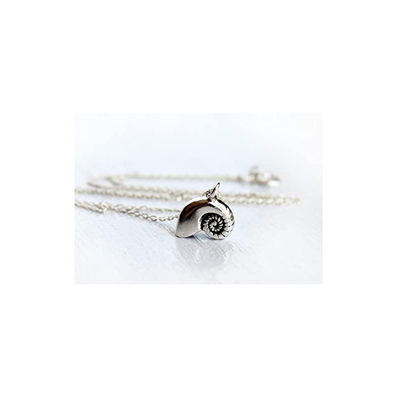 Sterling Silver Nautilus Shell Necklace