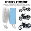 Devilmotor Black Rectangle Motorcycle Bobber Mirrors for Cruiser Chopper with