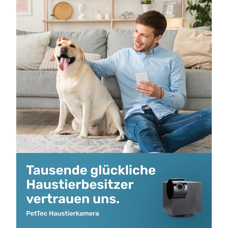 PetTec CCTV Camera Full HD 360° WiFi Night Vision Automatic