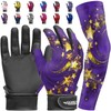 Exxact Sports Youth Batting Gloves with Arm Sleeve for Boys
