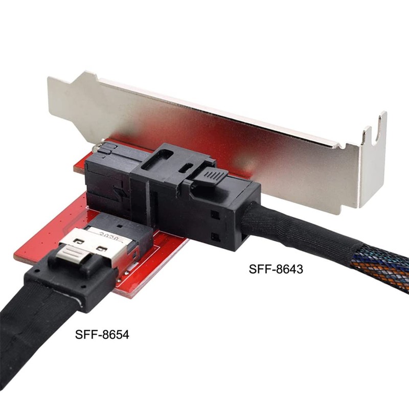 NFHK PCI-Express 4.0 Slimline SAS SFF-8654 to HD SFF-8643 PCBA