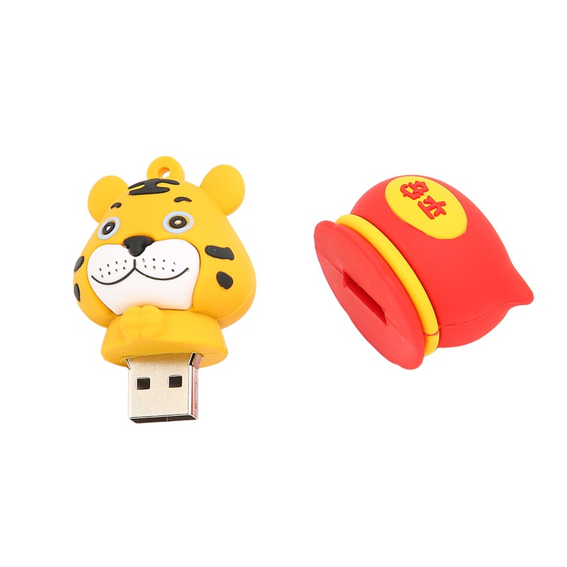 USB Flash Drive Cartoon Tiger Style USB2.0 Hot Swap Plug