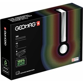 Geomag Masterbox 192-pc Green Advanced Magnetic Construction Set for Adults | Swiss-Made from 100% Recycled Plastic | 8 Storage Boxes Included | Iconic Original Packaging | Beautiful Design Object