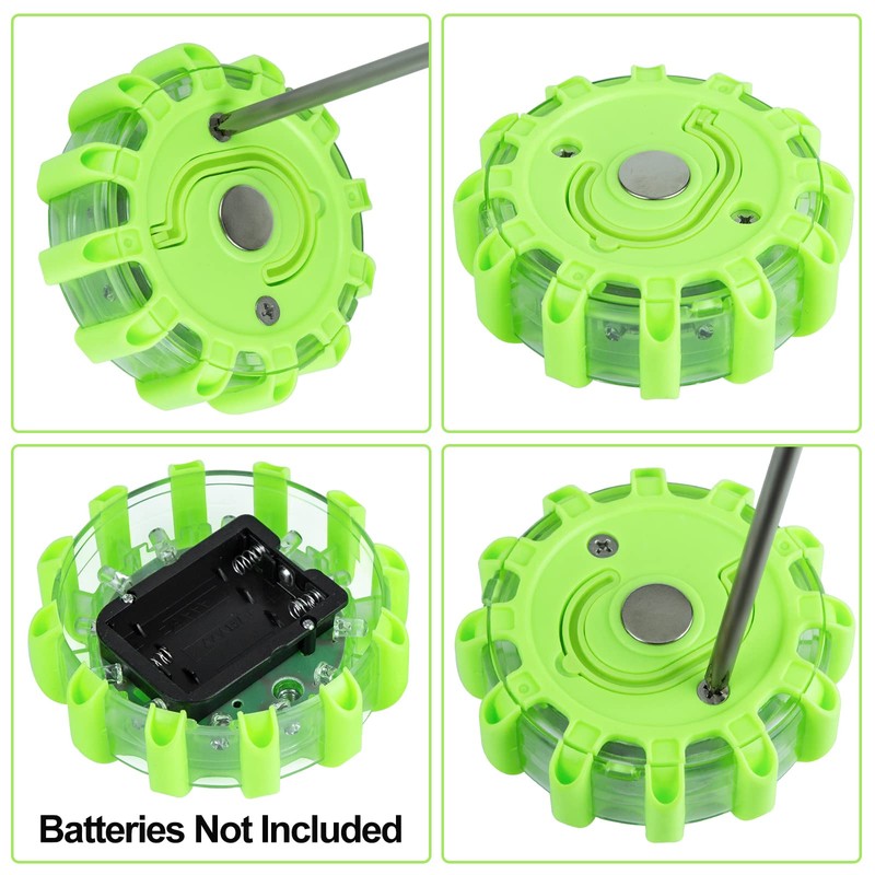 CICMOD LED Road Flares Roadside Safety Emergency Lights Beacon Disc