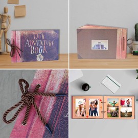 AIOR DIY Scrapbook Photo Album, Our Adventure Book DIY Photo Albums, Large