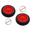 METER STAR 2pc 10" Kayak Cart Wheels, Puncture-Proof Tire Wheel for Kayak Canoe Trolley Cart Replacement Tire,Diameter Central Axis its 0.9",Solid Rubber