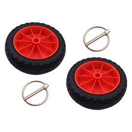 METER STAR 2pc 10" Kayak Cart Wheels, Puncture-Proof Tire Wheel for Kayak Canoe Trolley Cart Replacement Tire,Diameter Central Axis its 0.9",Solid Rubber
