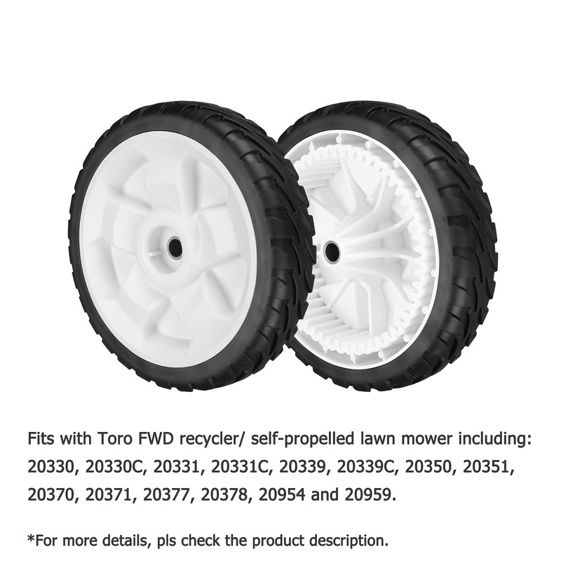 Fourtry 119-0311 Front Wheels for Toro 22" Recycler Mower, 137-4832