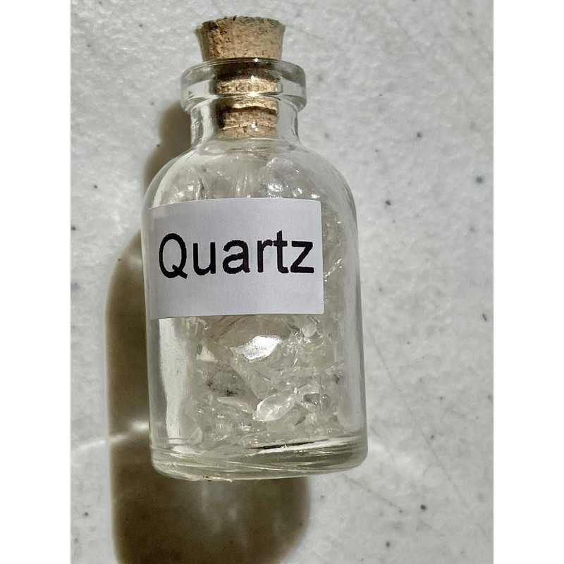  Crystal Clear Quartz Crystal Mini Gemstone Bottles, Many Different