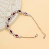 Uloveido Luxury January Birthstone Garnet Gem Bracelet - 925 Sterling