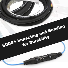 Jamesin 4 Channel XLR Male to Female Snake Cable, 15 Feet, with Color Coded Microphone Audio Cable, for Stage and Recording Studio, Can Be Used with Any Device with a 3-pin Female XLR to Male XLR