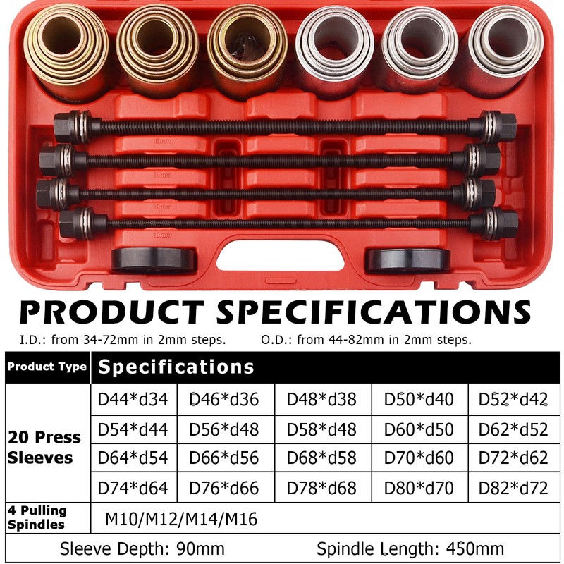 DAYUAN YT-1097 Universal Press and Pull Sleeve Remove Install Bushes