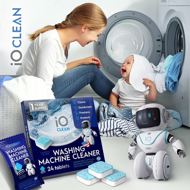 iO CLEAN Washing Machine Cleaner Descaler Tablets, 24 Count (1
